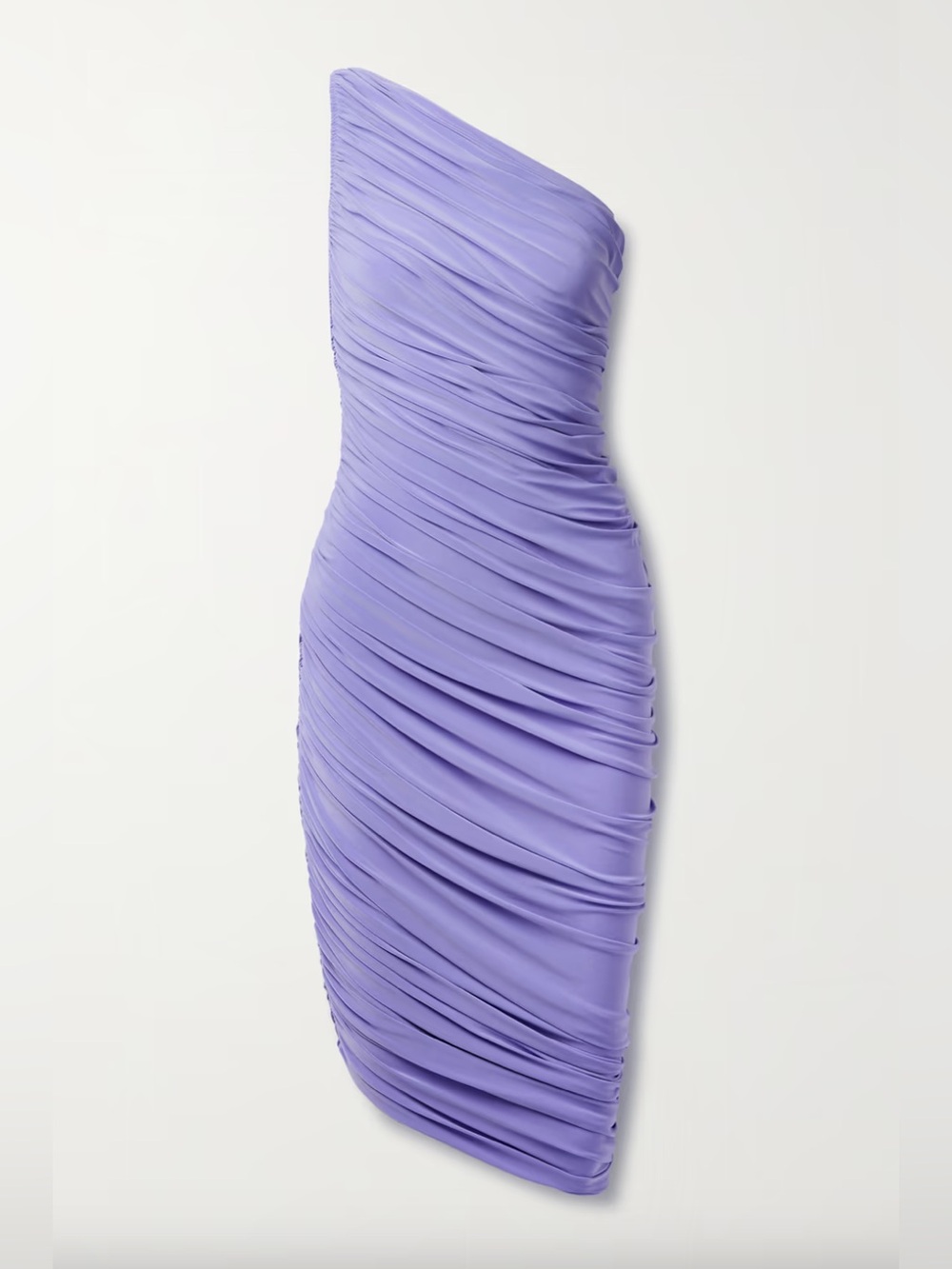 Norma Kamali Diana Dress One-Shoulder Ruched Bodycon Dress